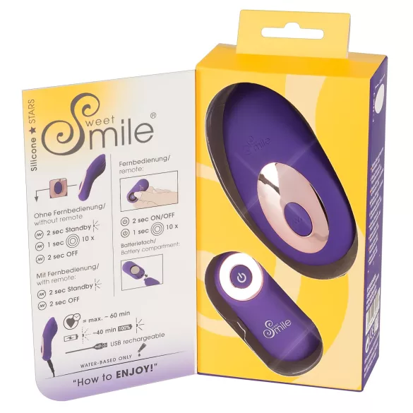 SMILE - vibratore clitorideo ricaricabile wireless - silicone viola