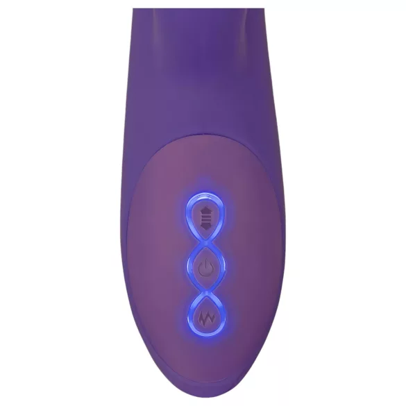 Smile Pearl - vibratore rotante con perle - silicone viola