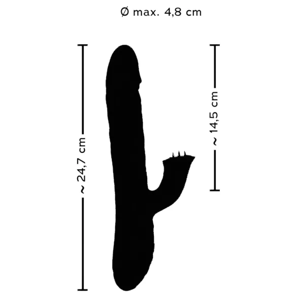 Smile Pearl - vibratore rotante con perle - silicone viola