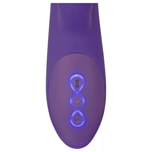 Smile Pearl - vibratore rotante con perle - silicone viola
