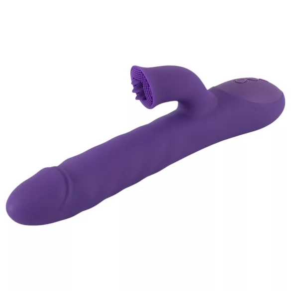 Smile Pearl - vibratore rotante con perle - silicone viola