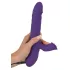 Smile Pearl - vibratore rotante con perle - silicone viola