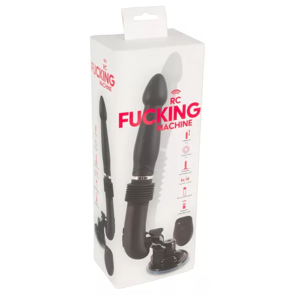 You2Toys - macchina del sesso RC - vibratore spingente ricaricabile nero