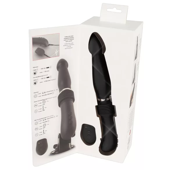 You2Toys - macchina del sesso RC - vibratore spingente ricaricabile nero