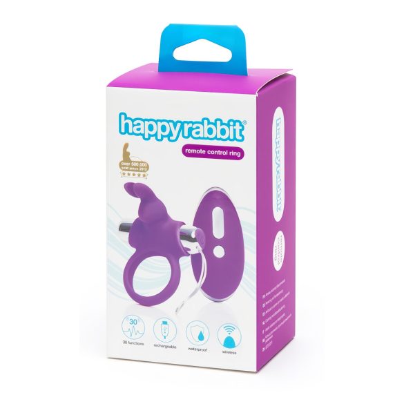 Happyrabbit - Anello Fallico Ricaricabile e Radio (viola-argento)