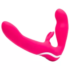   Happyrabbit - vibratore indossabile senza cintura - ricaricabile silicone rosa