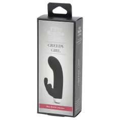   Fifty Shades of Grey - Greedy Girl - vibratore rabbit - clitoride - nero