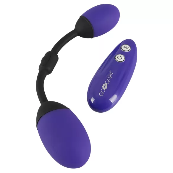 GoGasm Pussy & Ass - ovetto vibrante doppio - silicone viola nero