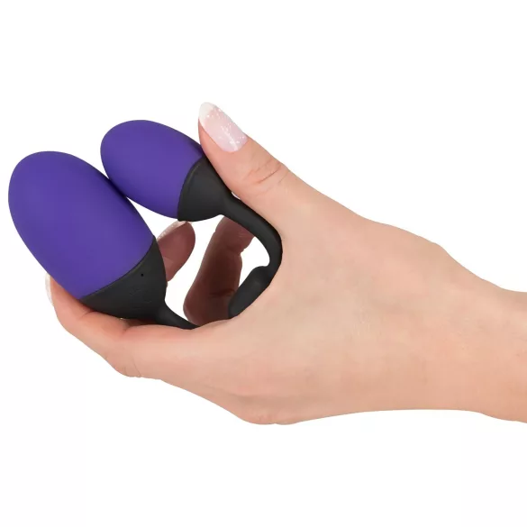 GoGasm Pussy & Ass - ovetto vibrante doppio - silicone viola nero