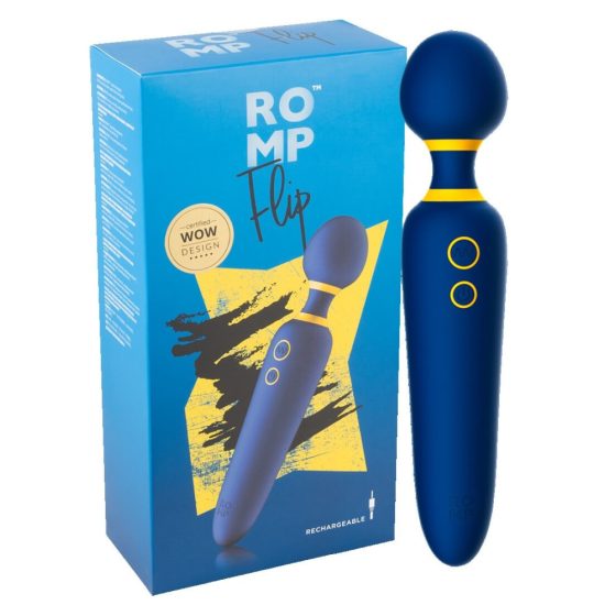 ROMP Flip Wand - Massaggiatore Vibrante Ricaricabile Impermeabile (Blu)
