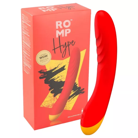 ROMP Hype - vibratore punto G impermeabile - silicone arancione