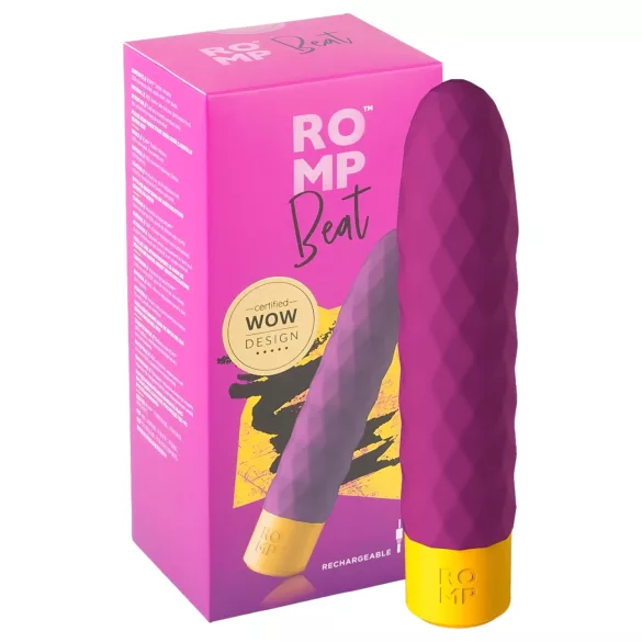 ROMP Beat - vibratore ricaricabile impermeabile - viola