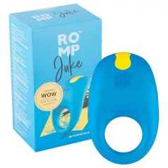   ROMP Juke - anello fallico vibrante impermeabile - silicone blu