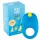 ROMP Juke - anello fallico vibrante impermeabile - silicone blu
