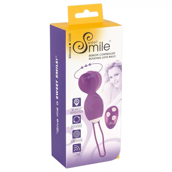 SMILE - ovetto vibrante rotante - silicone viola
