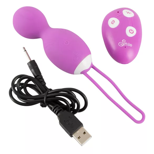 SMILE - ovetto vibrante rotante - silicone viola