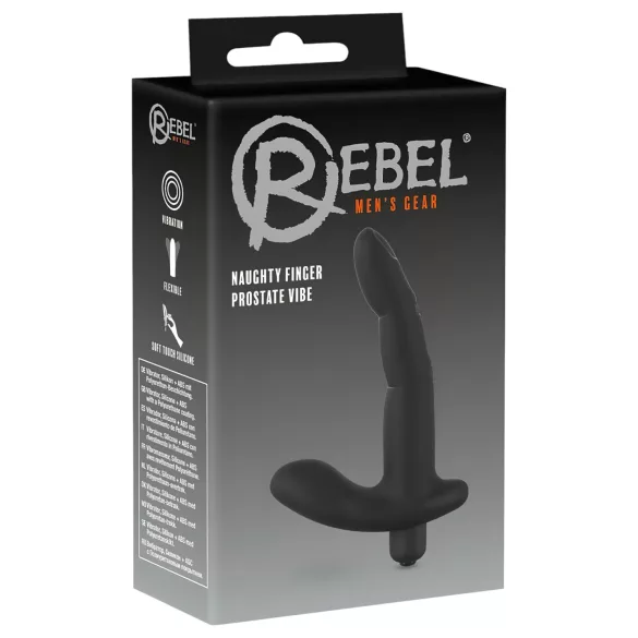 Rebel Naughty Finger - vibratore prostata - stimolatore punto P - nero