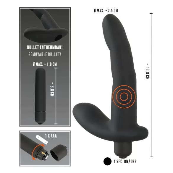 Rebel Naughty Finger - vibratore prostata - stimolatore punto P - nero