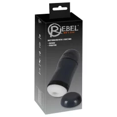 Rebel - masturbatore 2 in 1 succhiante vibrante - nero
