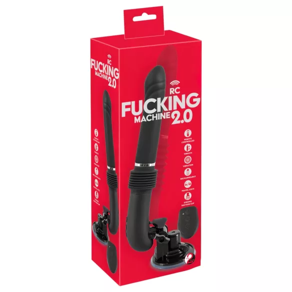You2Toys - macchina del sesso RC 2.0 - vibratore a spinta ricaricabile nero