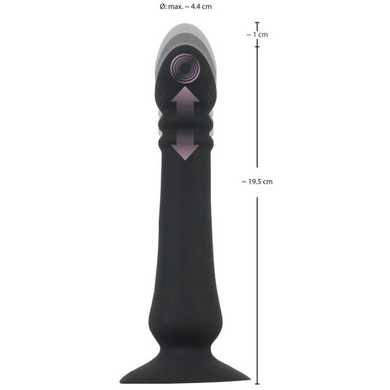 Velluto Nero - Vibratore anale ricaricabile pulsante (nero)