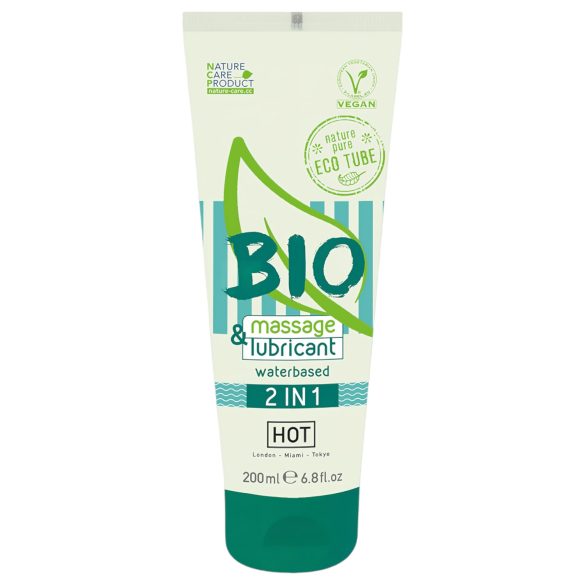 HOT Bio 2IN1 - Gel lubrificante e massaggio a base d'acqua (200ml)