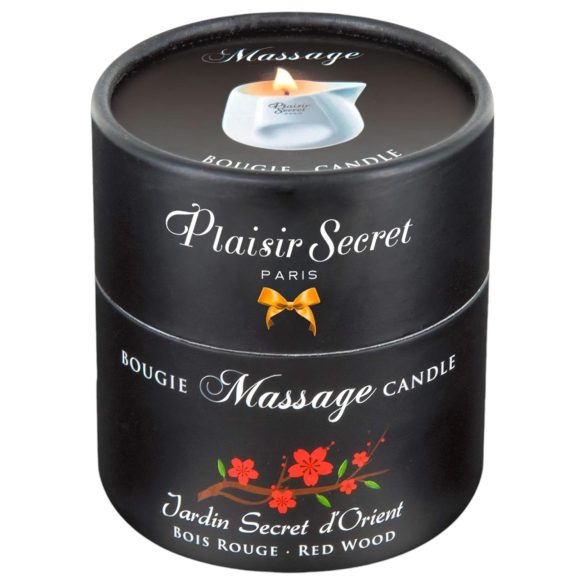 Plaisirs Secrets Red Wood - candela da massaggio (80ml)