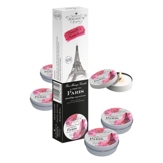 Petits Joujoux Paris - set di candele da massaggio - sandalo e vaniglia (5 x 43ml)