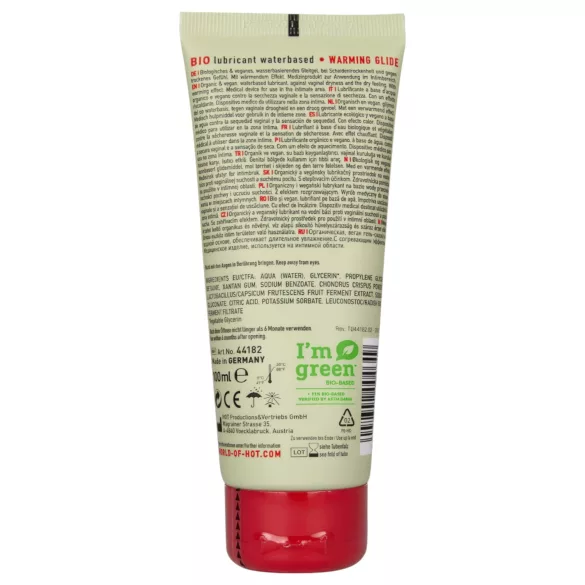 HOT BIO - lubrificante intimo riscaldante vegano - 100 ml