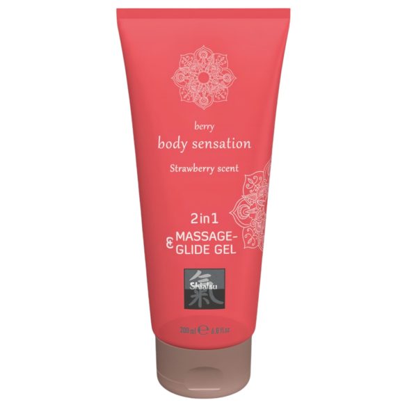 Shiatsu 2in1 Fragola - lubrificante e olio da massaggio (200ml)