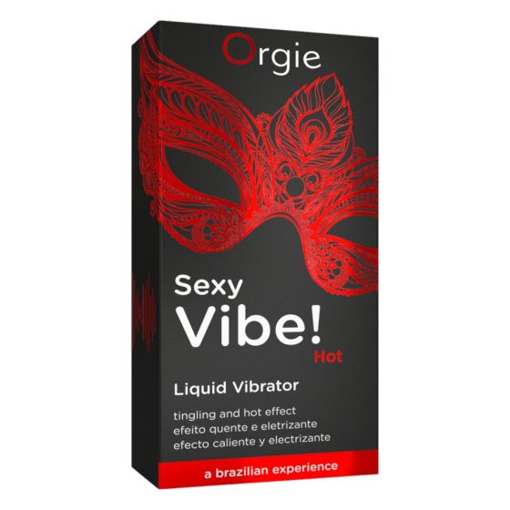 Vibratore Liquido Riscaldante al Gusto di Fragola - Orgie Sexy Vibe HOT (15ml)