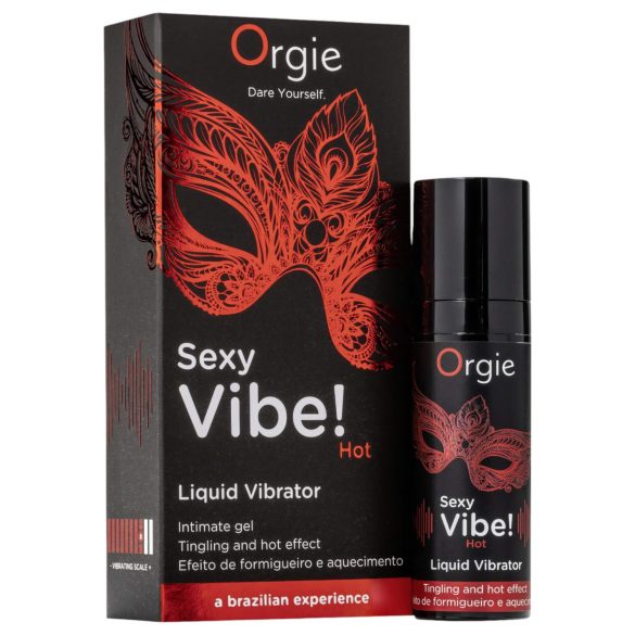 Orgie Sexy Vibe HOT - vibratore liquido fragola riscaldante (15ml)
