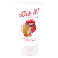   Lick it! - Lubrificante commestibile 2in1 gusto champagne e fragola (50ml)