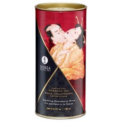   Olio da massaggio riscaldante Shunga - champagne e fragola (100ml)