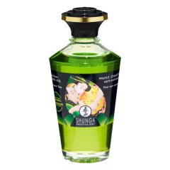   Olio da massaggio riscaldante Shunga - aroma di tè verde (100ml)
