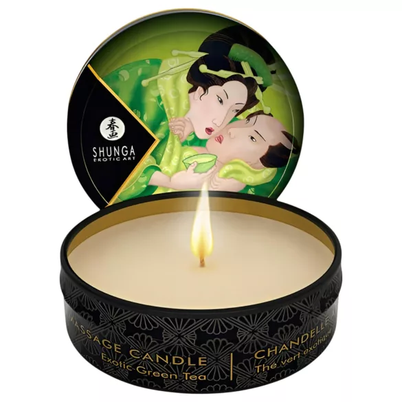 Shunga - candela da massaggio - tè verde - 30ml