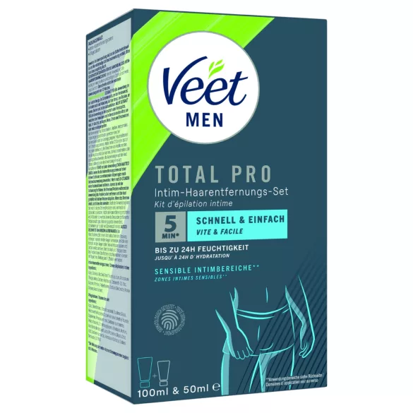 Veet - crema depilatoria intima e balsamo per uomo (100 ml + 50 ml)