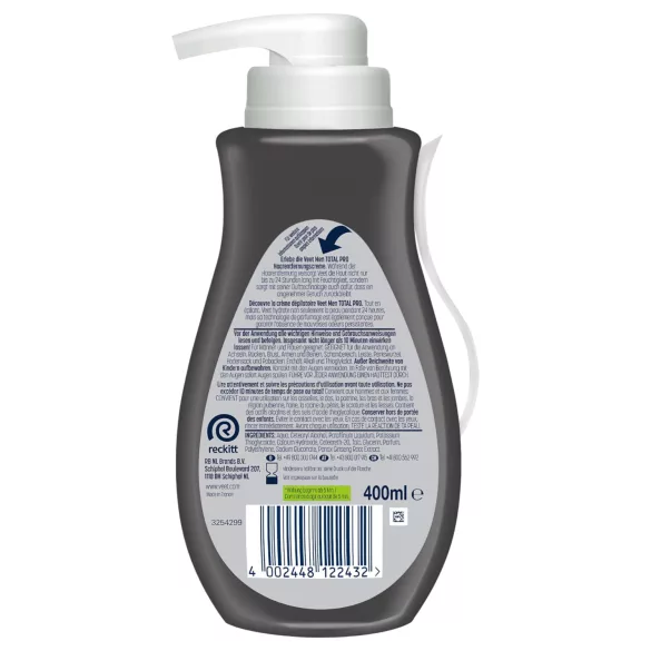 Veet - crema depilatoria uomo - pelle liscia - 400 ml