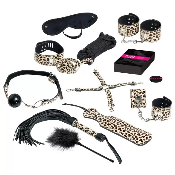 Master & Slave - set bondage - accessori gioco coppia - marrone nero