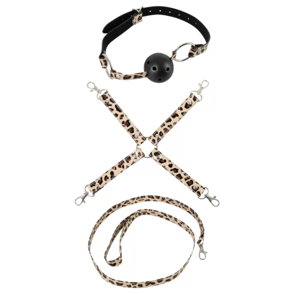 Master & Slave - set bondage - accessori gioco coppia - marrone nero