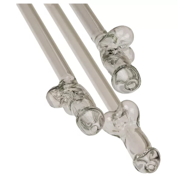 Straw Willy - cannucce con pene - plastica trasparente - 4 pezzi
