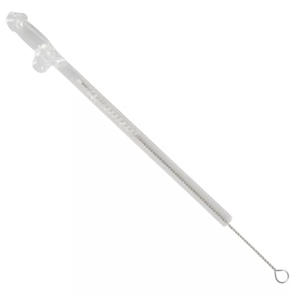 Straw Willy - cannucce con pene - plastica trasparente - 4 pezzi