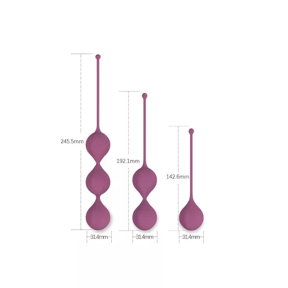 Cotoxo Belle - set di 3 palline vaginali - viola
