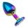 Sunfo - Plug Anale in Metallo con Gemma Bianca (Arcobaleno)