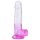 Sunfo - Dildo con ventosa e testicoli - 22cm (trasparente-lilla)
