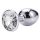Sunfo - plug anale in metallo con gemma bianca (argento)
