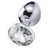 Sunfo - plug anale in metallo con gemma bianca (argento)