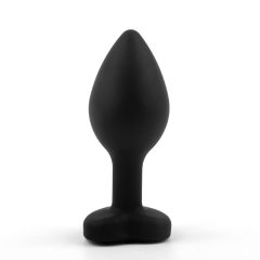   Sunfo - Dildo anale in silicone con pietra a forma di cuore (bianco e nero)