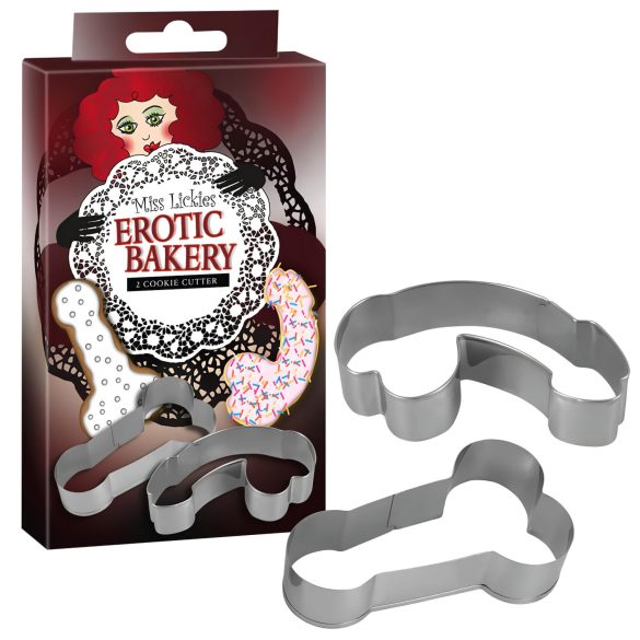 Set di stampi per biscotti - a forma di pene (2 pezzi)