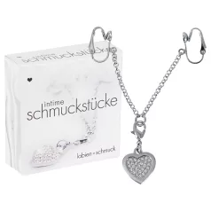   Intim ékszer - gioiello intimo a forma di cuore con strass - argento